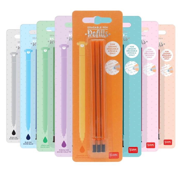 Legami Refills For Erasable Gel Pen - 3 pack