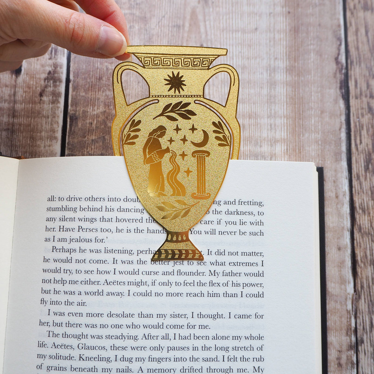 Literary Emporium Greek Vase Brass Bookmark