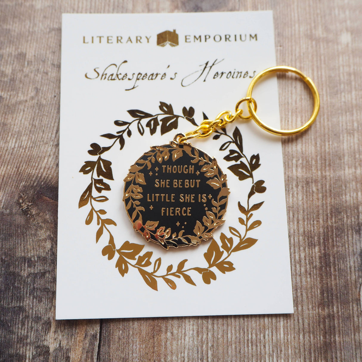 Literary Emporium - Little But Fierce Keyring - Shakespeare Keychain