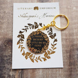 Literary Emporium - Little But Fierce Keyring - Shakespeare Keychain