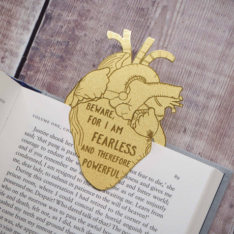 Literary Emporium Frankenstein Anatomical Heart Brass Bookmark Mary Shelley