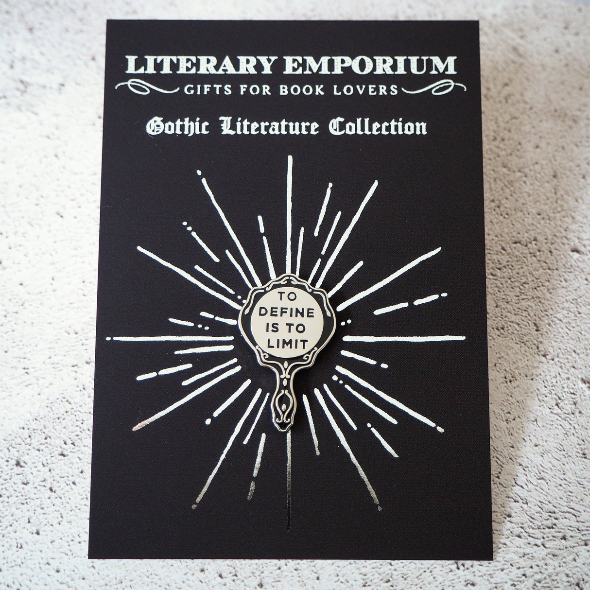 Literary Emporium - The Picture of Dorian Gray Enamel Pin Badge - Gothic Mirror