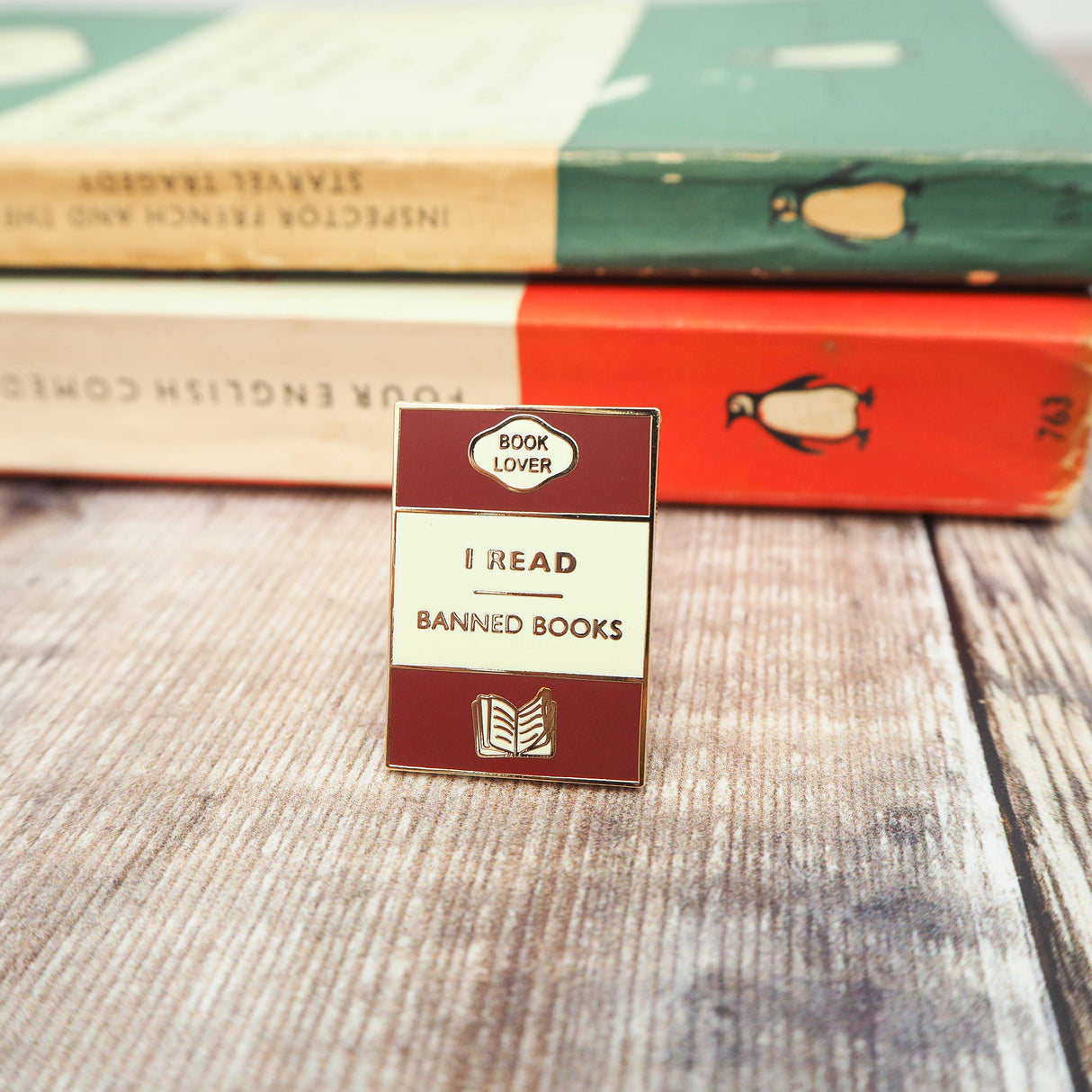 Literary Emporium 'I Read Banned Books' Book Lover Enamel Pin Badge