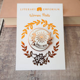 Literary Emporium Dr Maya Angelou™ Still I Rise Sun - Gold Enamel Pin Badge