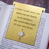Literary Emporium Hafiz of Shiraz Inspiring Quote Brass Bookmark 'I Wish . .'