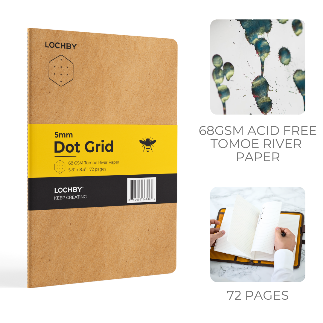 LOCHBY Tomoe River A5 Notebook - Dot Grid