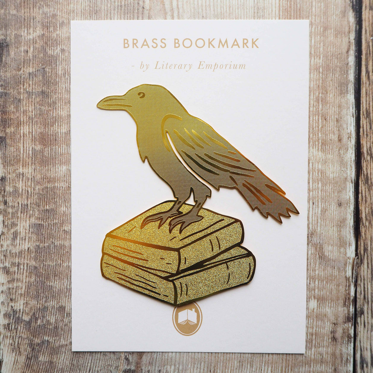 Literary Emporium Raven Brass Bookmark