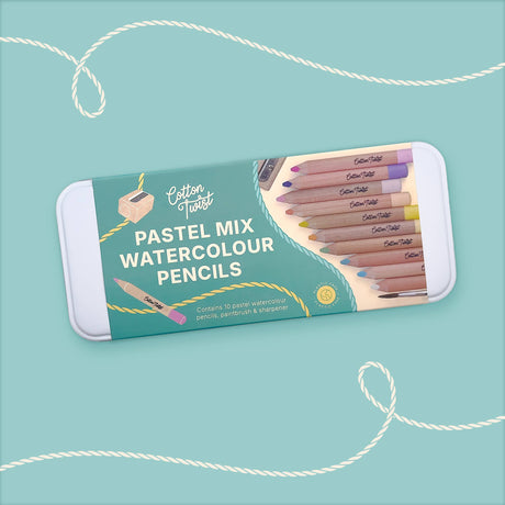 Cotton Twist Pastel Mix Watercolour Pencils Set