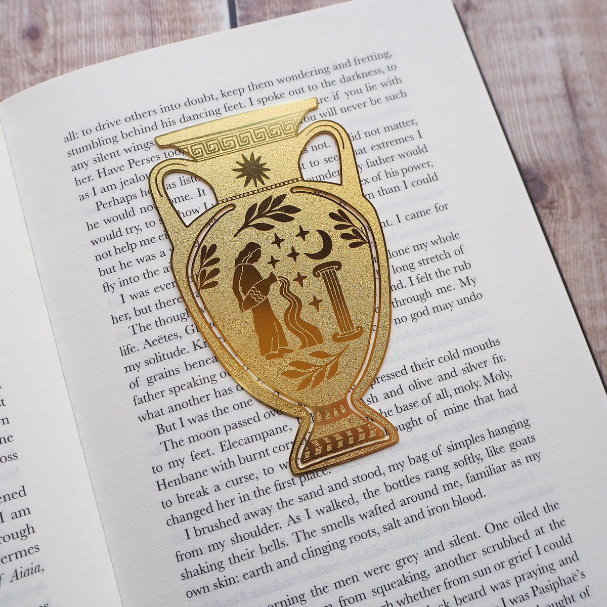 Literary Emporium Greek Vase Brass Bookmark