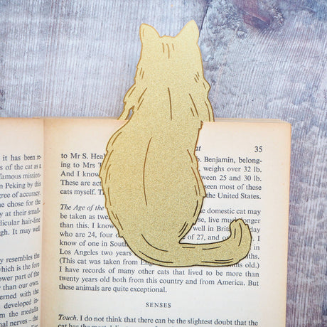 Literary Emporium Cat Lover Brass Bookmark