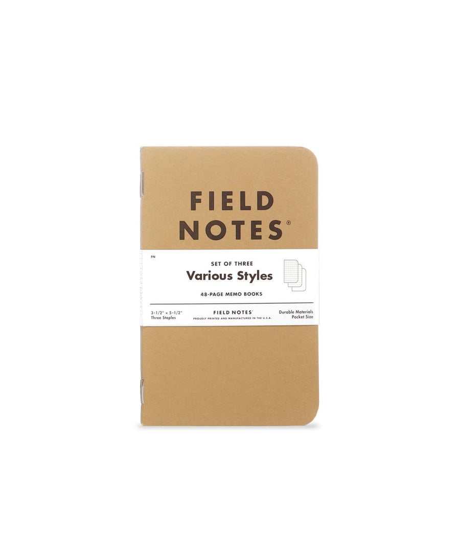 Field Notes Original Kraft Mixed 3 Pack Notebooks
