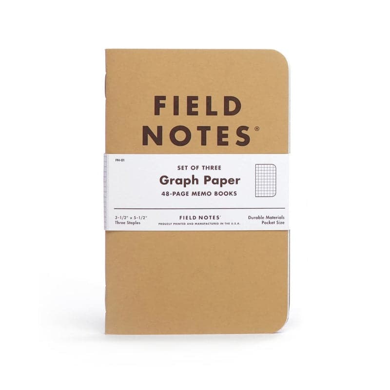 Field Notes Original Kraft Graph 3 Pack Notebooks