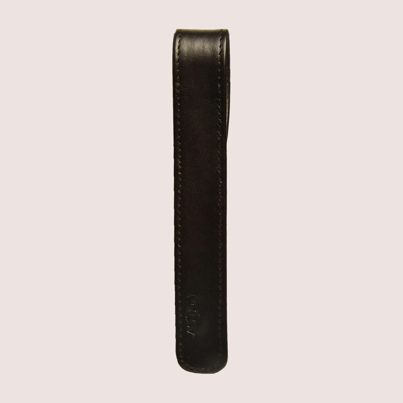 Aston Leather 1 Pen Case - Black