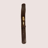 Aston Leather 1 Pen Case - Brown