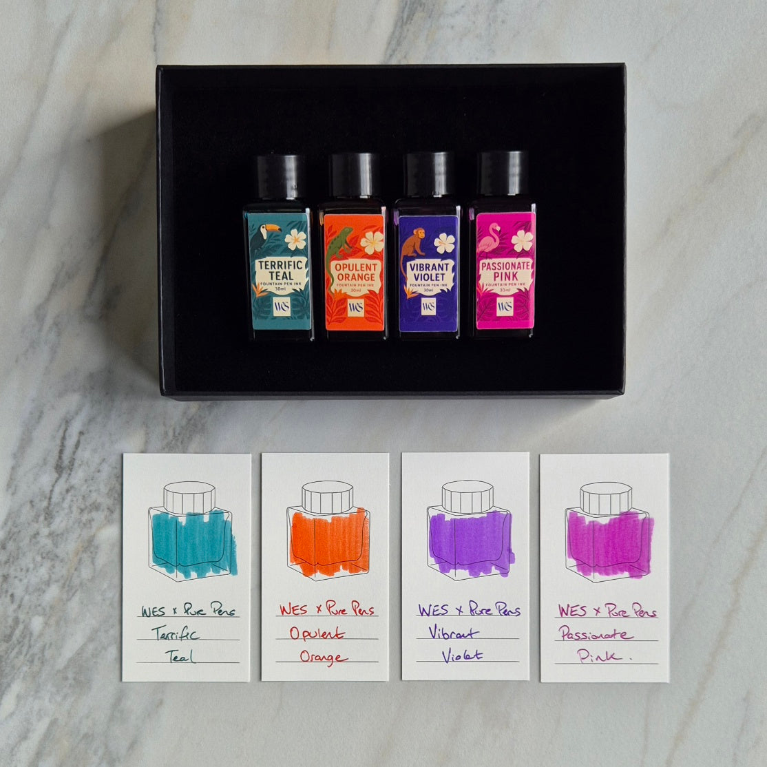 Writing Equipment Society x Pure Pens Ink Set (WES Tropicals)