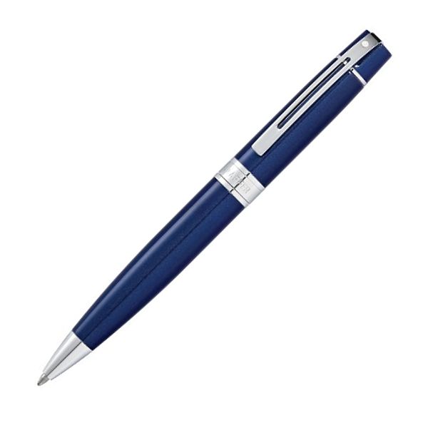 Sheaffer 300 Ballpoint Pen - Glossy Blue with Chrome Trim