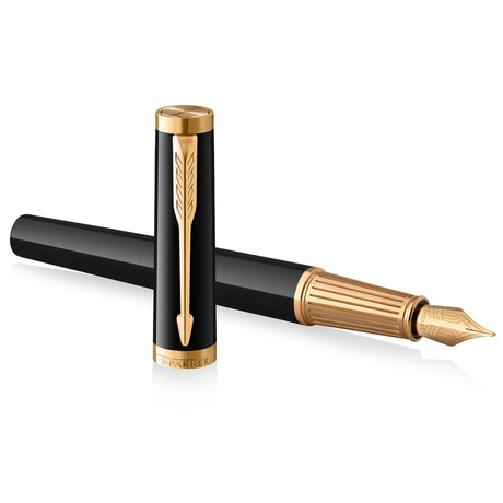 Parker Ingenuity Fountain Pen - Black with Gold Trim