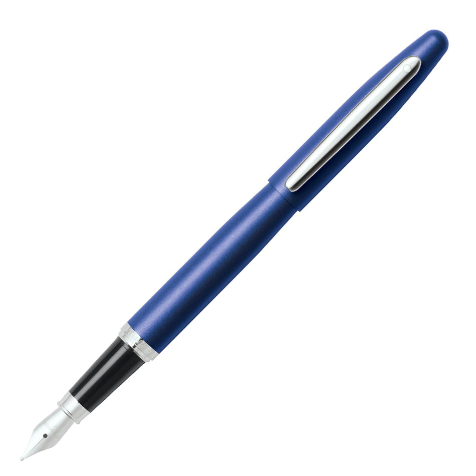 Sheaffer VFM Fountain Pen - Neon Blue with Nickel Plated Trim