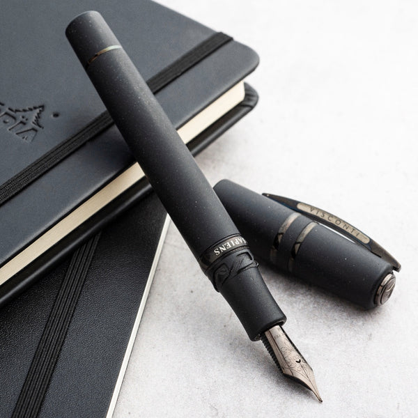 Visconti HomoSapiens マリーンスティール オーバーサイズ Visconti Homo Sapiens Lava Fountain Pen - Dark Age | Pure Pens