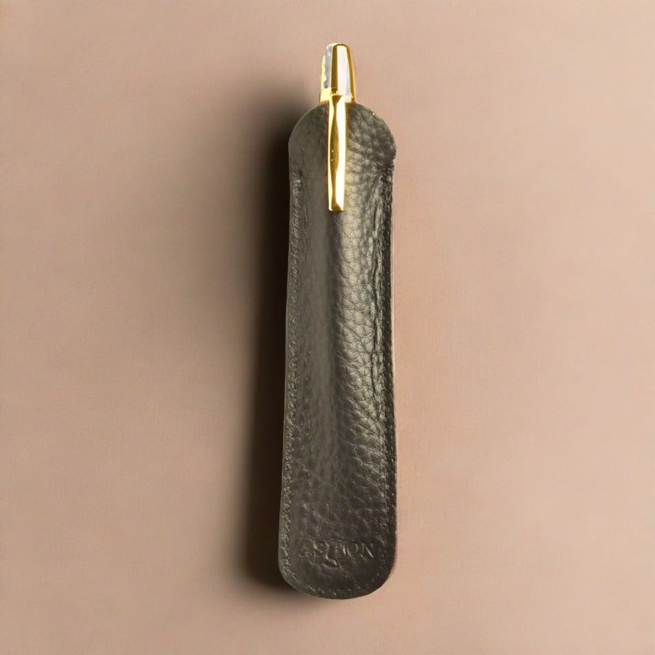 Aston Leather 1 Pen Slip - Black - Pure Pens