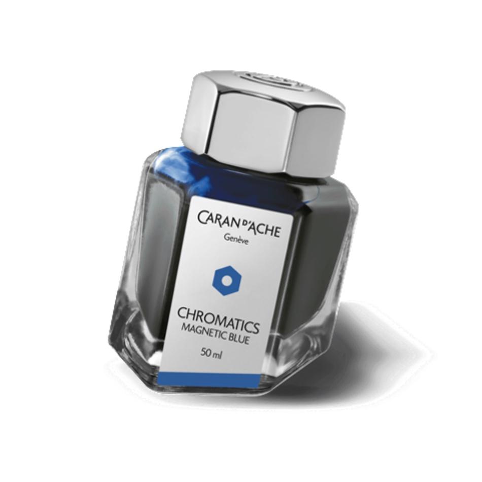 Caran d'Ache Chromatics Fountain Pen Ink - Magnetic Blue - Pure Pens