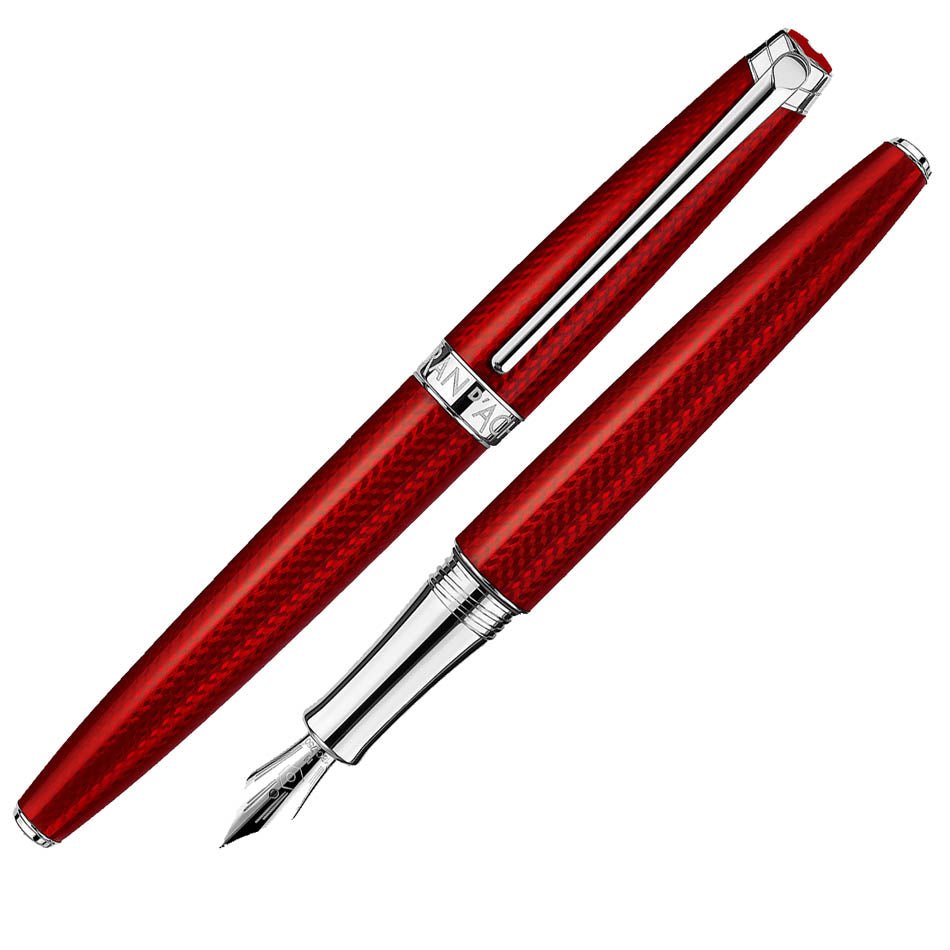Caran d'Ache Leman Fountain Pen - Rouge Carmin - Pure Pens