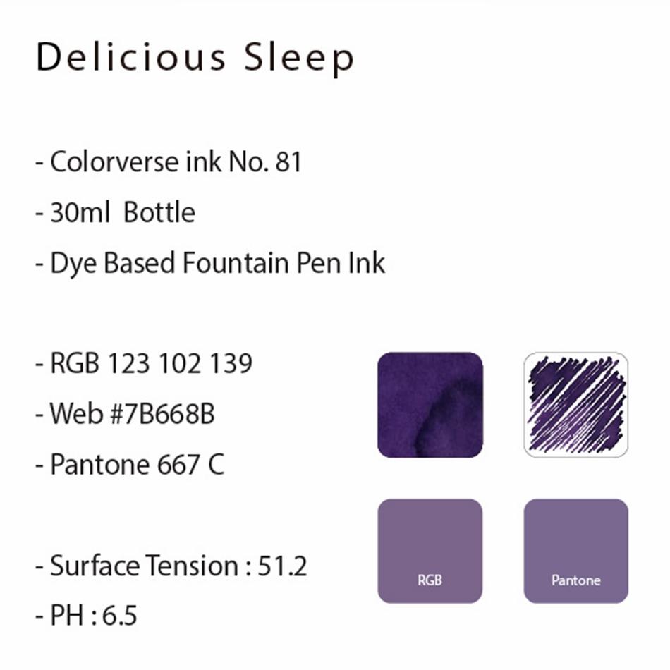 Colorverse 'Delicious Sleep' Ink - Pure Pens