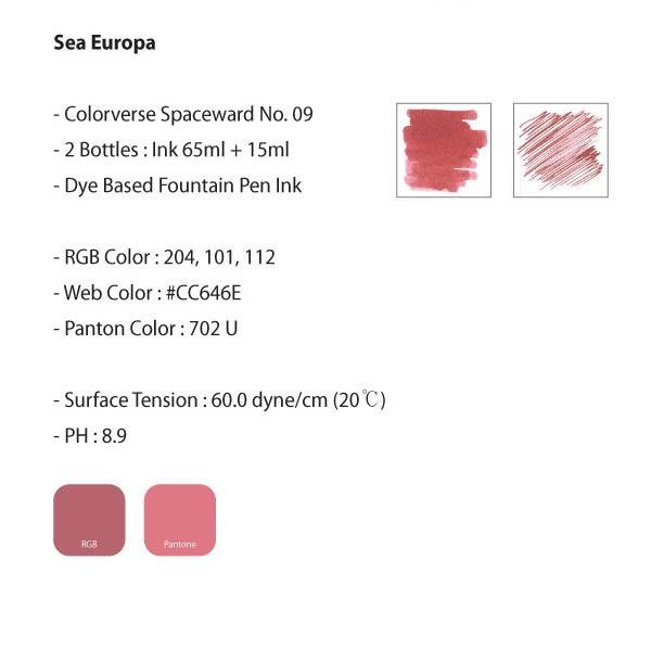 Colorverse Sea Europa Ink (No. 9) - Pure Pens