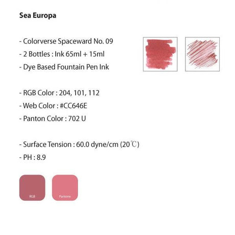 Colorverse Sea Europa Ink (No. 9) - Pure Pens