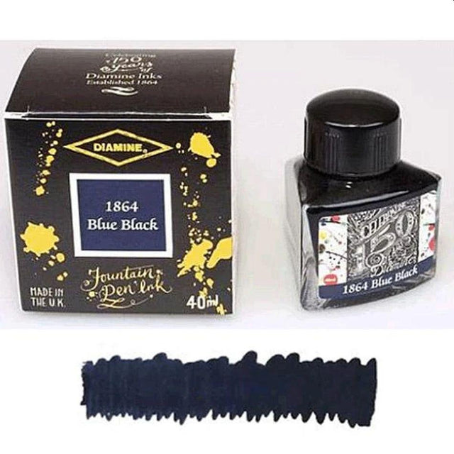 Diamine 150th Anniversary Ink - 1864 Blue Black - Pure Pens