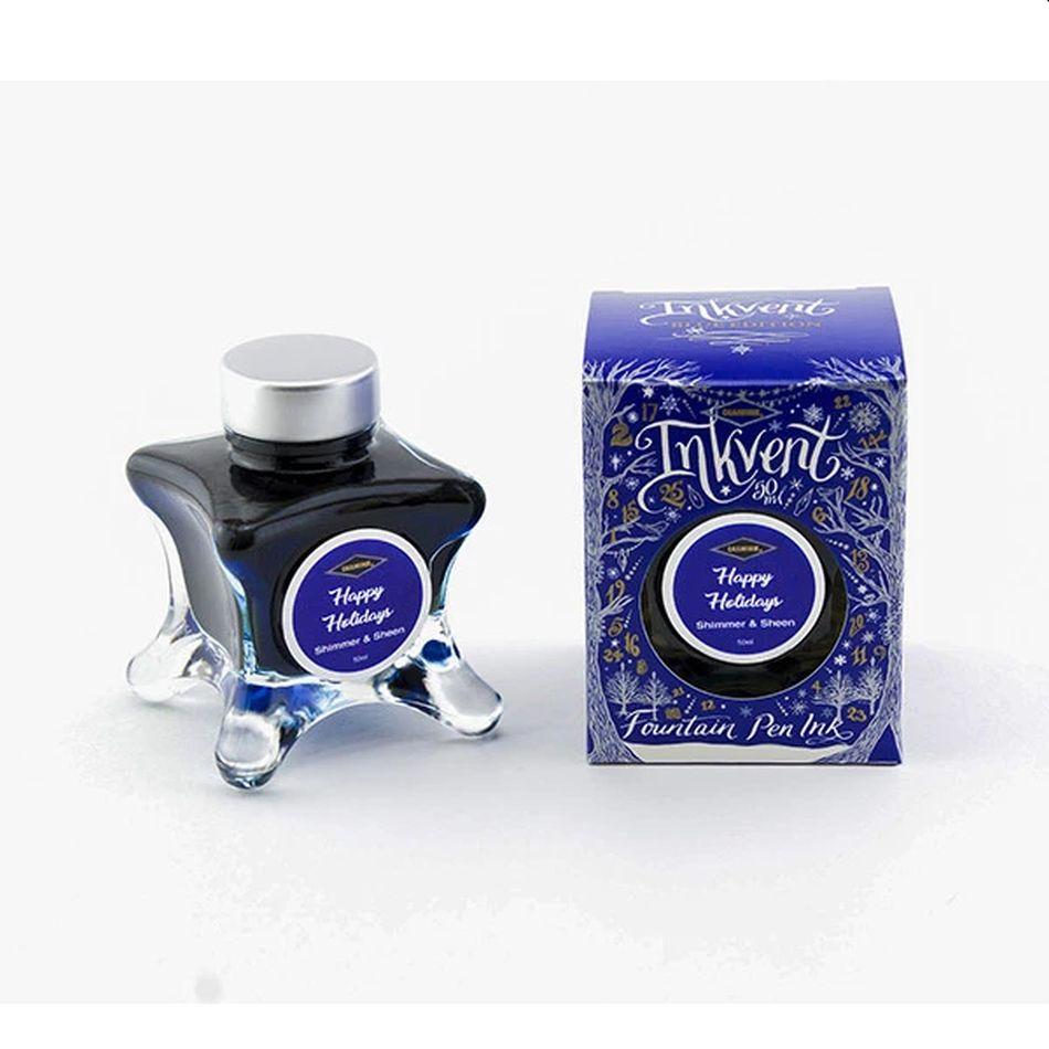 筆記具 DIAMIN INKVENT BLUE EDITIONS Diamine Inkvent Blue Edition Ink - Happy Holidays – Pure Pens