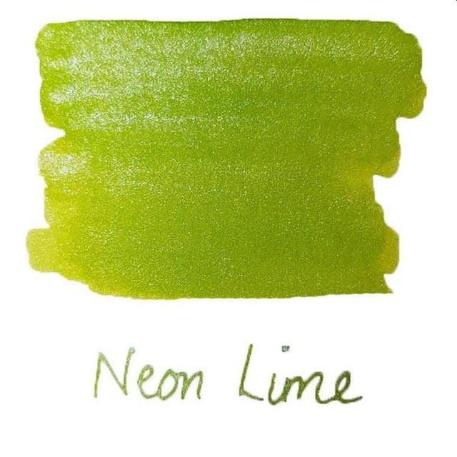 Diamine Shimmer Ink - Neon Lime - Pure Pens