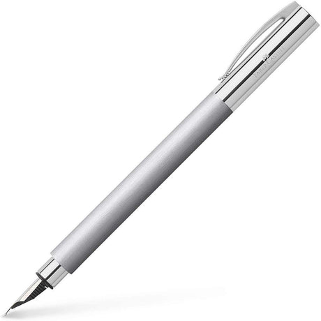 Faber-Castell Ambition Fountain Pen - Stainless Steel - Pure Pens