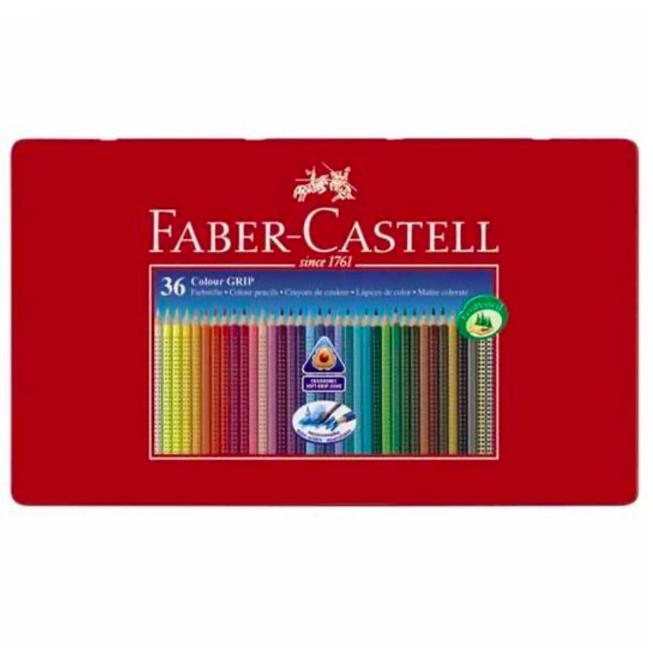 Faber-Castell Colour Grip Pencils - Tin of 36 - Pure Pens