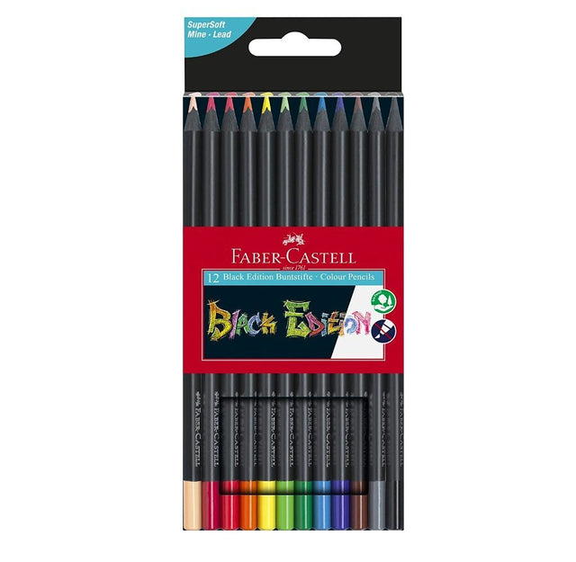 Faber-Castell Colour Pencils Black Edition x12 - Pure Pens