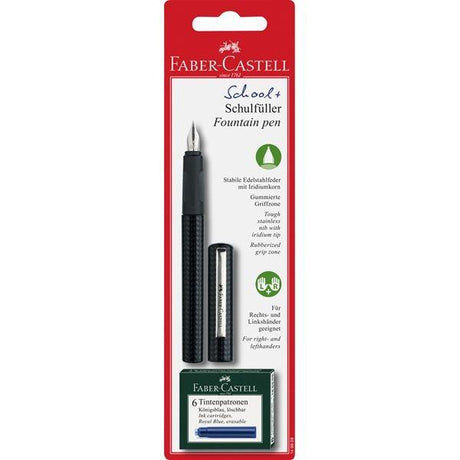 Faber-Castell School Fountain Pen - Carbon - Pure Pens