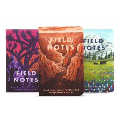 Field Notes National Parks - Series B: Grand Canyon, Joshua Tree, Mt. Rainier 3 Pack Notebooks - Pure Pens