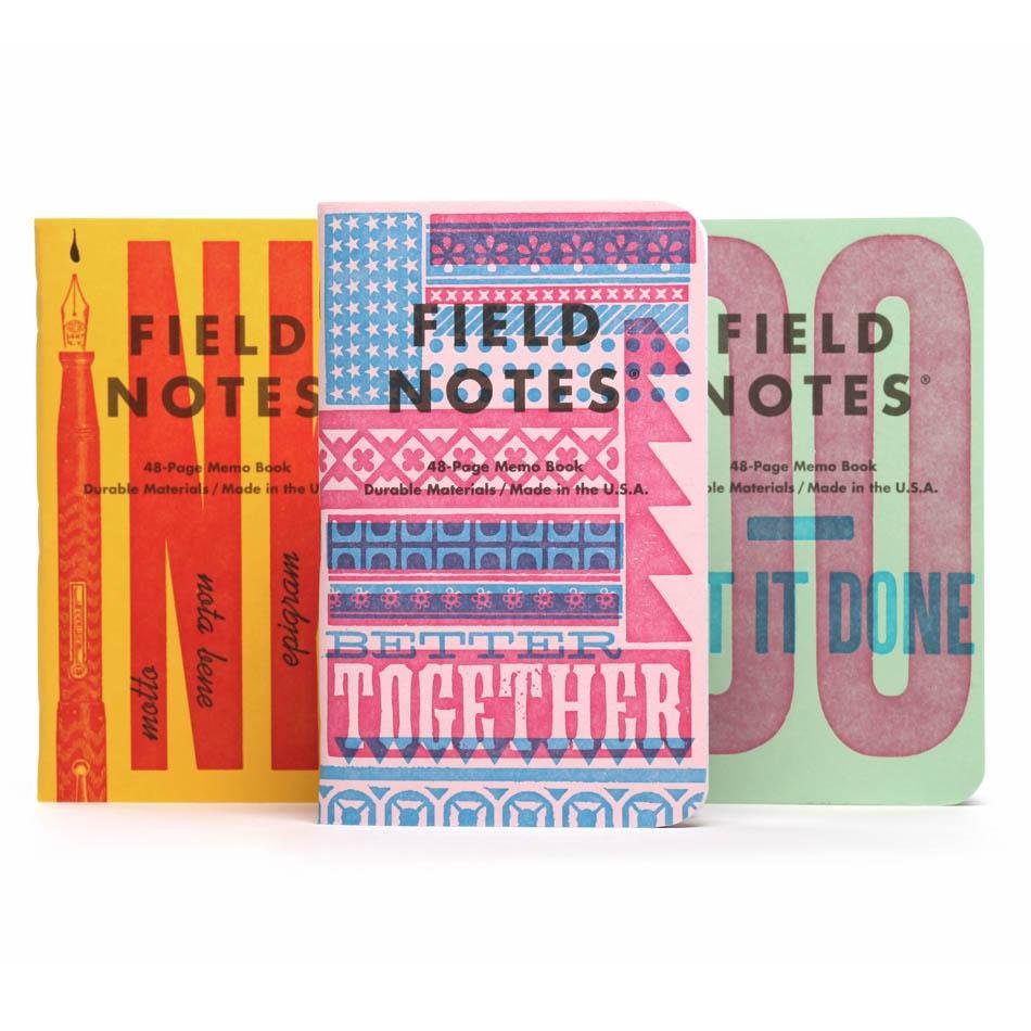 Field Notes United States of Letterpress - Pack B - Pure Pens