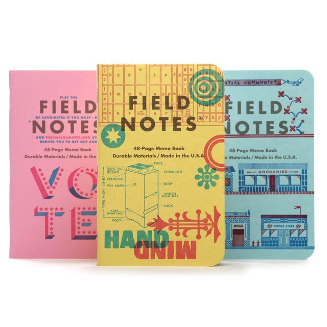 Field Notes United States of Letterpress - Pack C - Pure Pens