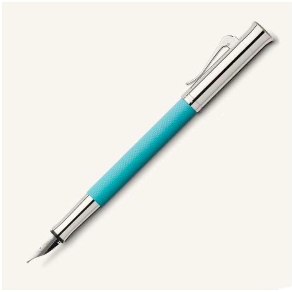 Graf von Faber-Castell Guilloche Fountain Pen - Turquoise - Pure Pens