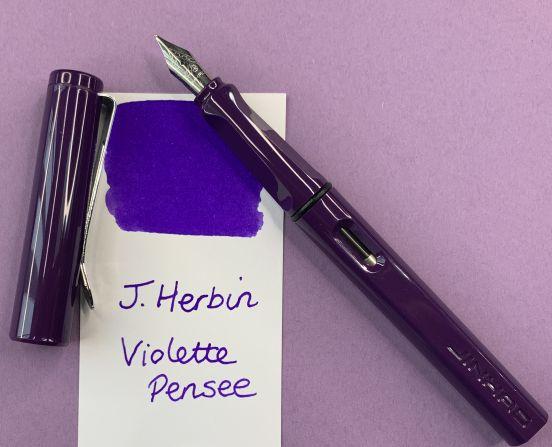 J. Herbin 'D' Bottled Ink - Violette Pensee (Violet Thought) - Pure Pens