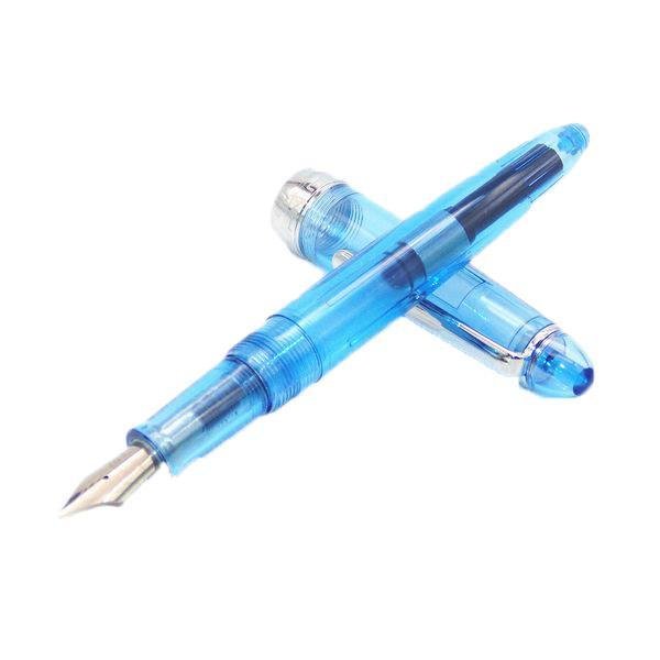 Jinhao 992 Fountain Pen - Transparent Blue - Pure Pens