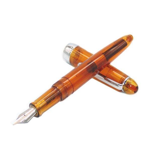 Jinhao 992 Fountain Pen - Transparent Brown - Pure Pens