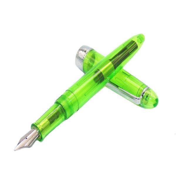Jinhao 992 Fountain Pen - Transparent Green - Pure Pens