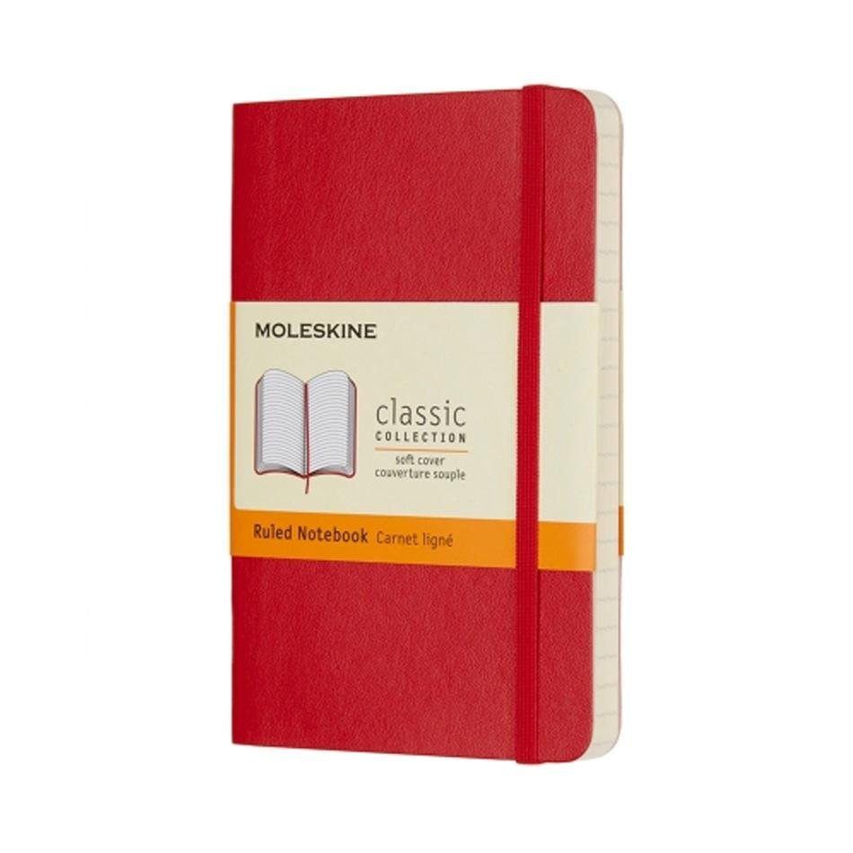 Moleskine Classic Collection Pocket Notebook - Scarlet Red - Pure Pens