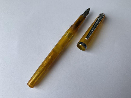 Noodler's Nib Creaper Piston Fountain Pen - Carniolan Honey Demonstrator - Pure Pens