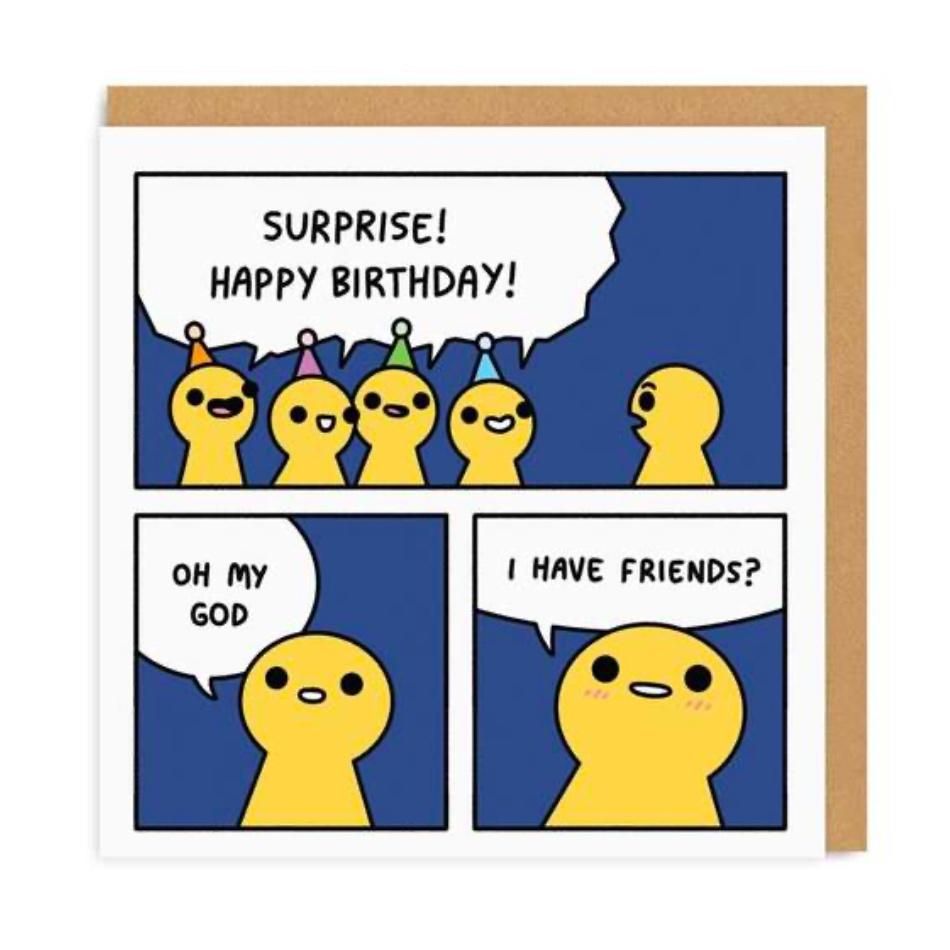 Ohh Deer Surprise Birthday Square Greeting Card - Pure Pens