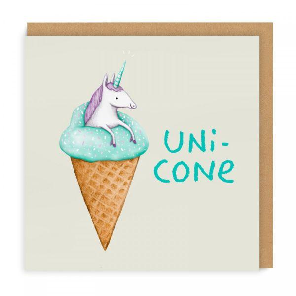 Ohh Deer Unicone Square Greeting Card - Pure Pens