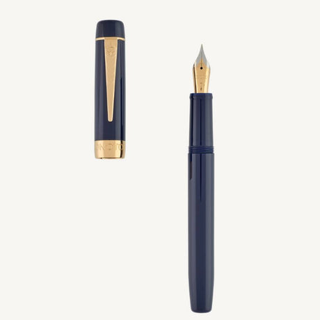 Onoto Scholar Fountain Pen - Blue & Gold - Pure Pens