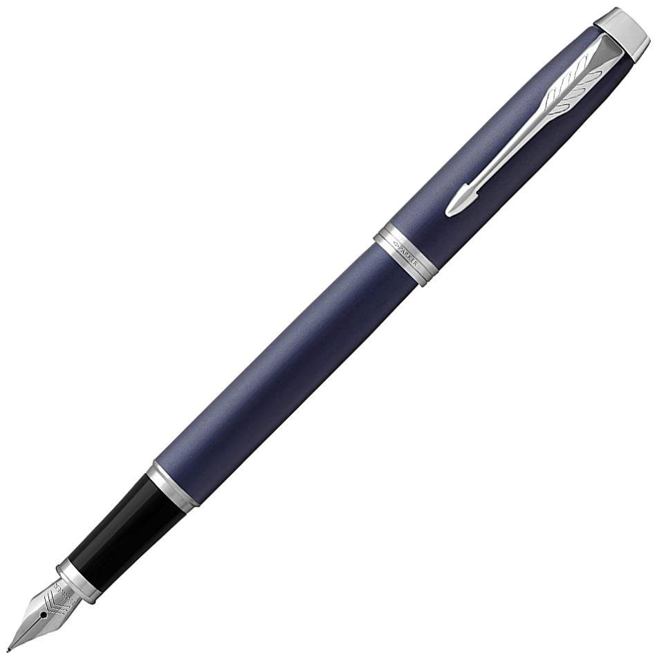 Parker IM Fountain Pen - Blue with Chrome Trim - Pure Pens